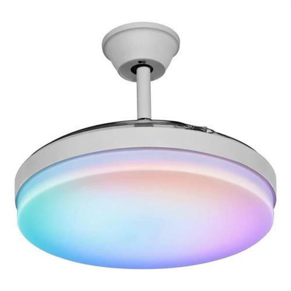 CONALUX TAHITI-01-RGB Ventilador/plafón LED RGB modelo TAHITI blanco 72W 3400lm Ø1060x380mm 140°