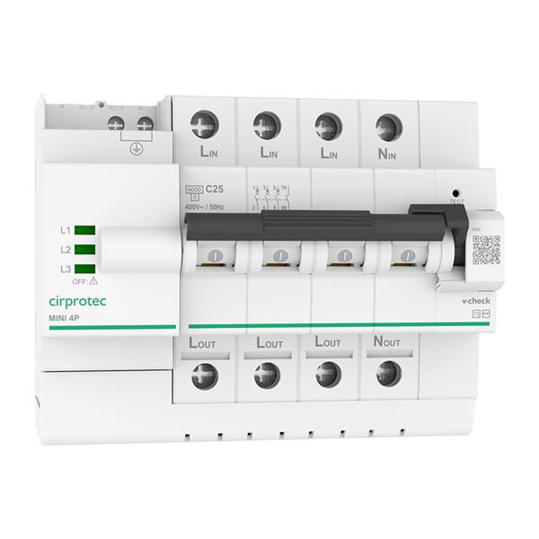 CIRPROTEC 79706114 Protector contra sobretensiones combinadas (UNE-EN IEC 63052) (P+T) IGA de 25A tipo 2 15kA 