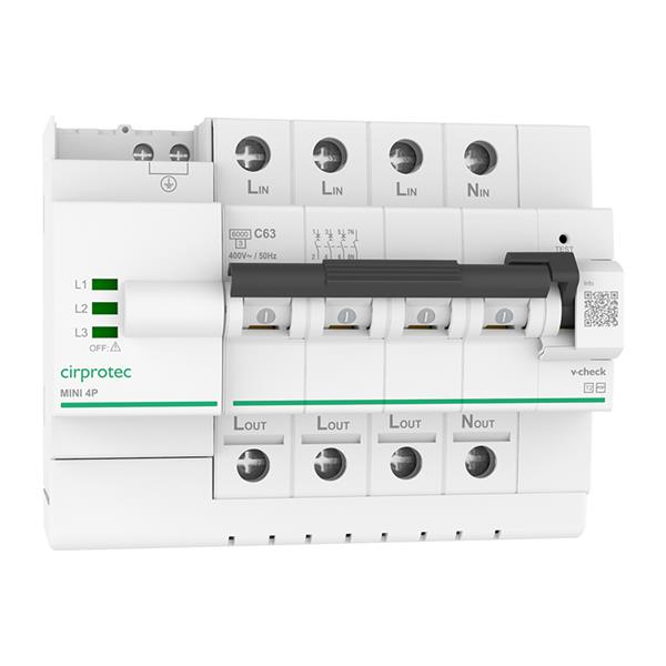 CIRPROTEC 79706118 Protector contra sobretensiones combinadas (UNE-EN IEC 63052) (P+T) IGA de 63A tipo 2 15kA 