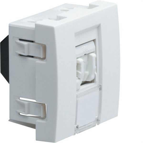 HAGER WS220 Toma RJ45 categoría 6 UTP SYSTO con 2 módulo blanco