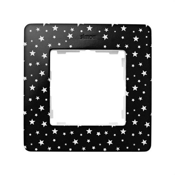 SIMON 8200610-222 Marco SIMON DETAIL 82 con 1 elemento estrellas negro