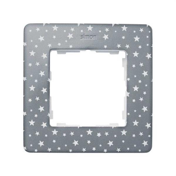 SIMON 8200610-223 Marco SIMON DETAIL 82 con 1 elemento estrellas gris frio