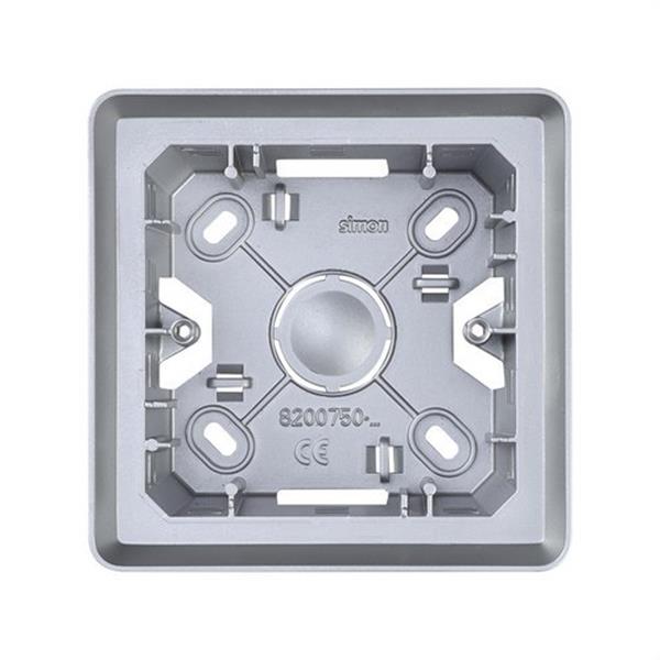 SIMON 8200750-093 Caja superficie SIMON DETAIL 82 con 1 elemento aluminio