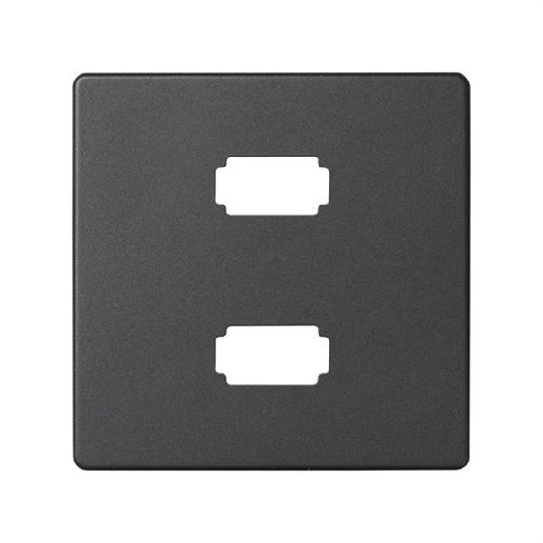 SIMON 8201090-038 Placa SIMON 82 para conector 2xUSB 2.0 tipo-A grafito