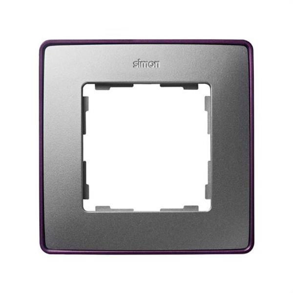 SIMON 8201610-254 Marco SIMON DETAIL 82 con 1 elemento aluminio frio base morado