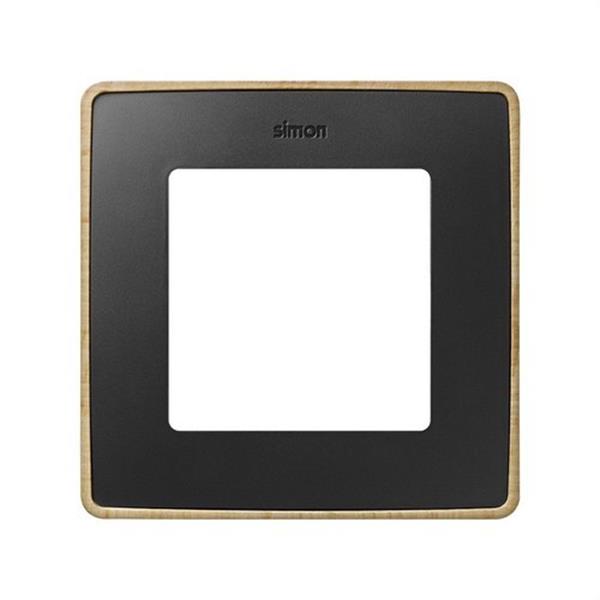 SIMON 8201610-271 Marco SIMON DETAIL 82 con 1 elemento madera certificada PEFC gris