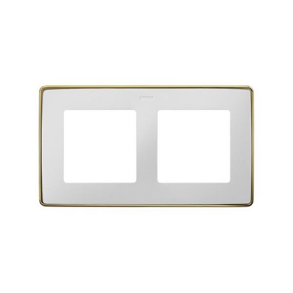 SIMON 8201620-245 Marco SIMON DETAIL 82 con 2 elementos blanco base oro