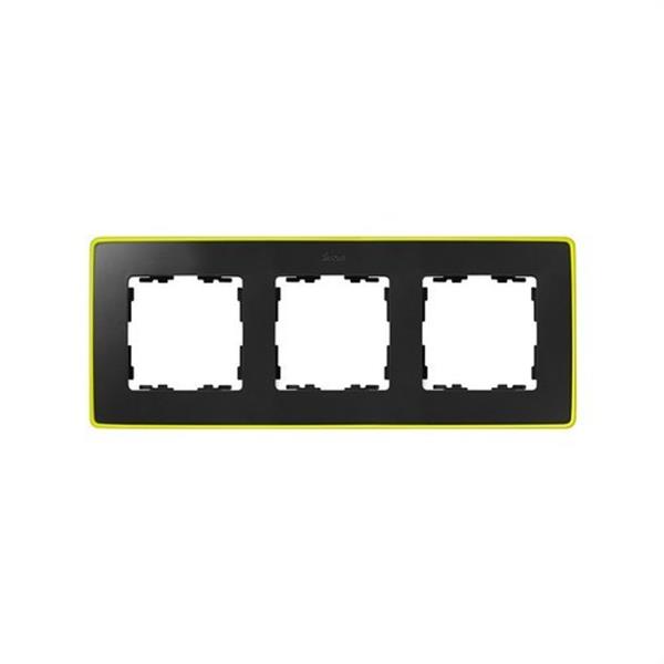 SIMON 8201630-262 Marco SIMON DETAIL 82 con 3 elementos grafito base amarillo fluorescente
