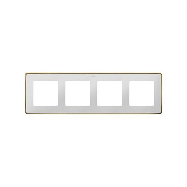 SIMON 8201640-245 Marco SIMON DETAIL 82 con 4 elementos blanco base oro