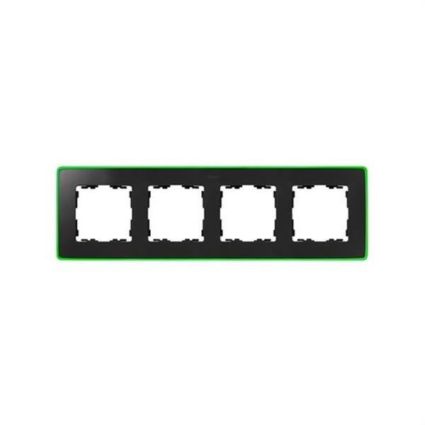 SIMON 8201640-260 Marco SIMON DETAIL 82 con 4 elementos grafito base verde fluorescente