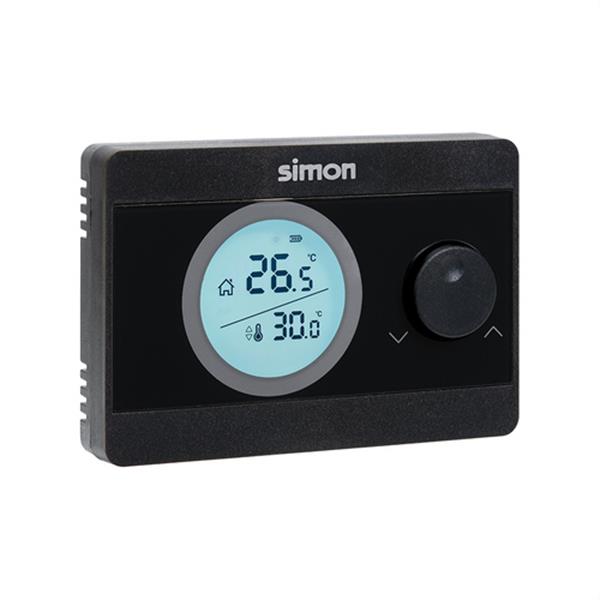 SIMON AF521101 Termostato Digital ON/OFF Negro