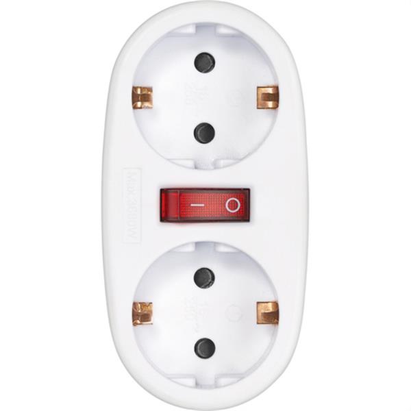 SIMON CL910401 Adaptador 2 tomas frontal interruptor