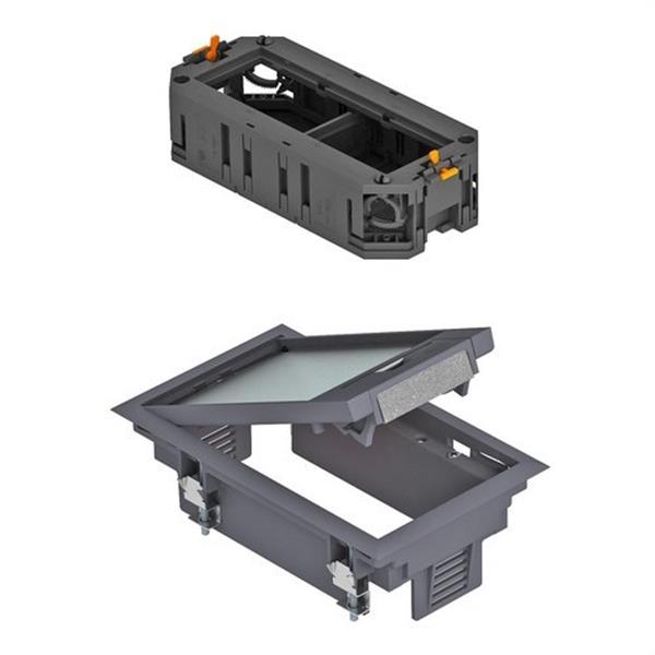 OBO-BETTERMANN 7429580 KIT EMPOTRAR 3 MECANISMO MONTAJE CANAL GRIS HIERRO POLIAMIDA