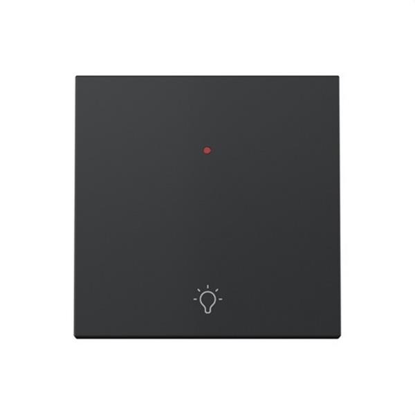 SIMON 36000016-098 Tecla individual con visor y grabado de luz basculante Serie 360 negro