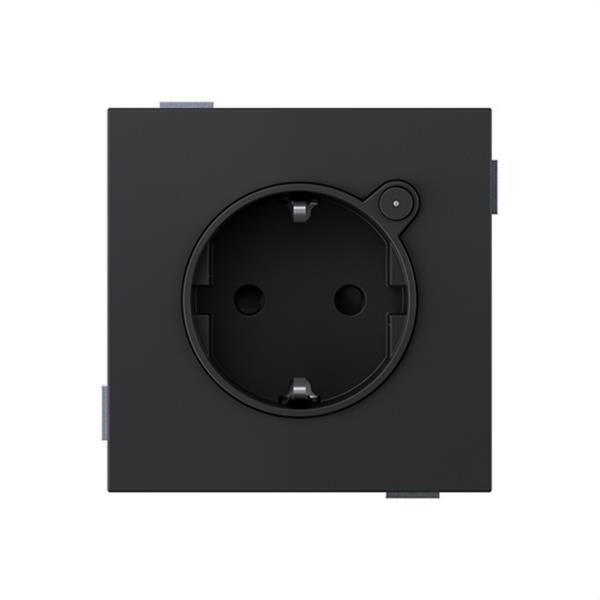 SIMON 36100432-098 Base de enchufe schuko Serie 360 LOLA negro