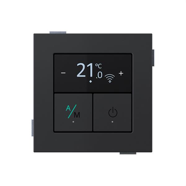 SIMON 36110811-098 Termostato caldera F/C suelo radiante hidro/eléctrico Serie 360 LOLA negro