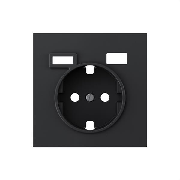 SIMON 36000050-098 Tapa para schuko + 2 USB A+C Serie 360 negro