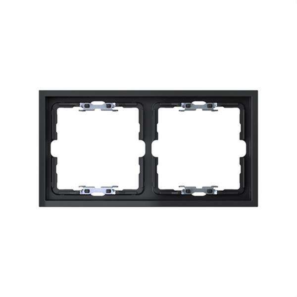 SIMON 36000620-098 Marco 2 elementos Serie 360 negro con alineador negro