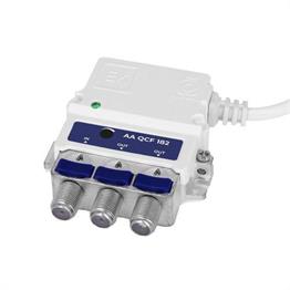 EK 111017 Amplificador de apartamento 1 entrada (47-694MHz) 2 salidas G: 18dB nivel de salida (DIN 45
