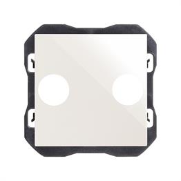 SIMON 20000054-090 Tapa SERIE SIMON 270 - EMPOTRAR para toma R-TV+Sat blanco