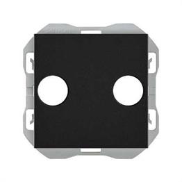 SIMON 20000054-098 Tapa SERIE SIMON 270 - EMPOTRAR para toma R-TV+Sat negro mate